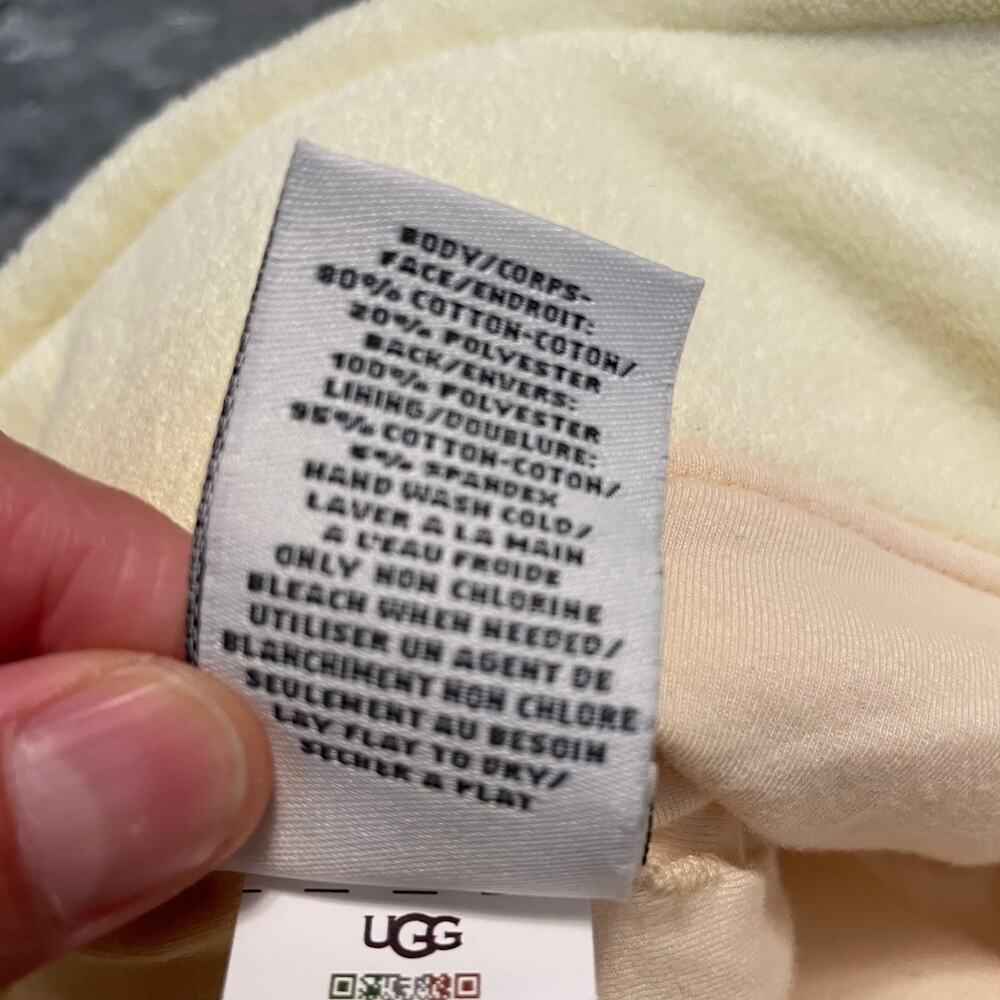 NEW UGG Womens Terry Cloth Bucket Hat L/XL Honeycomb Soft Yellow Logo - Picture 13 of 14